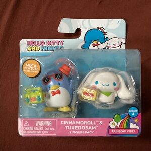 Hello Kitty and Friends Rainbow Vibes Series 4 Cinnamoroll and Tuxedosam NEW